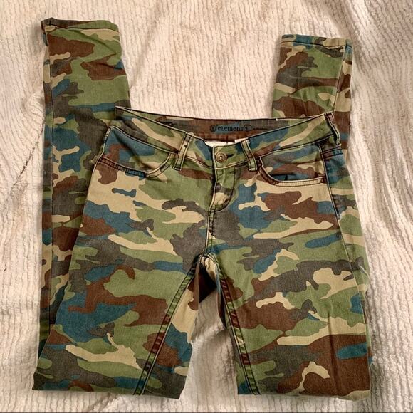 CAMOUFLAGE CAMO SKINNY COTTON ELASTANE JEANS 26 - Picture 1 of 6